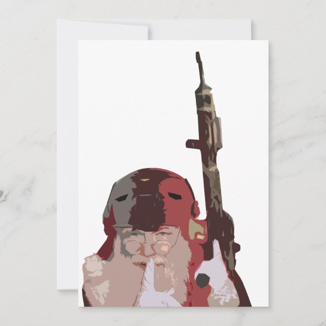Tactical Santa Greeting Card (Front)