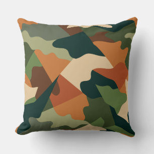 Tactical Trench camouflage Throw Pillow