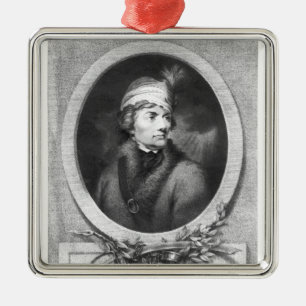 Tadeusz Kosciuszko , engraved by Christiaan Metal Ornament
