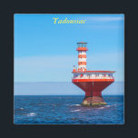 Tadoussac, Québec refrigerator magnet<br><div class="desc">The offshore lighthouse in Tadoussac,  Québec,  Canada on a nice refrigerator magnet to remember forever your holiday!</div>
