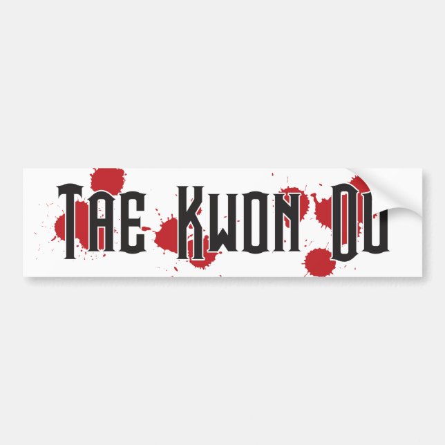 Tae Kwon Do Battle Bumper Sticker (Front)