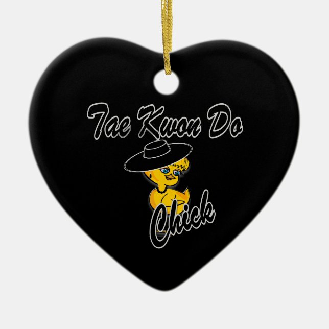 Tae Kwon Do Chick #4 Ceramic Ornament (Front)