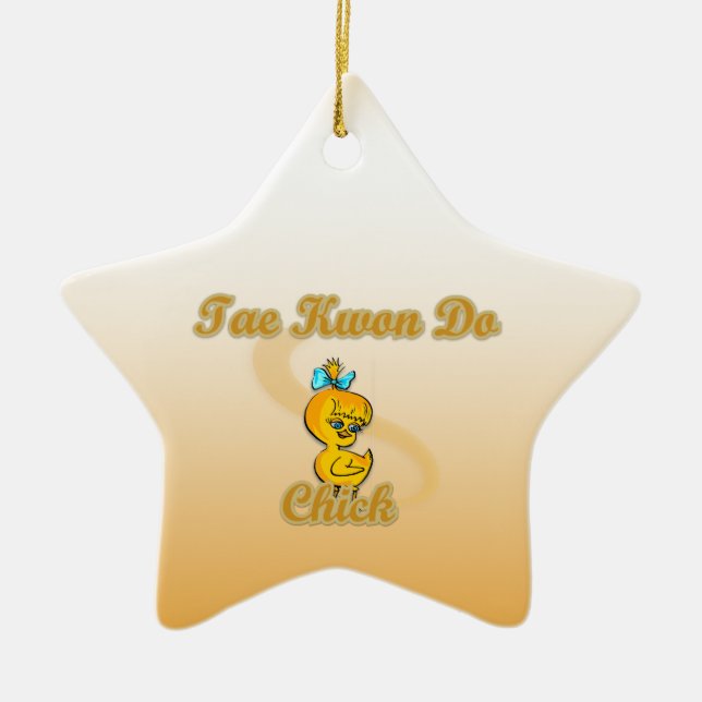 Tae Kwon Do Chick Ceramic Ornament (Front)