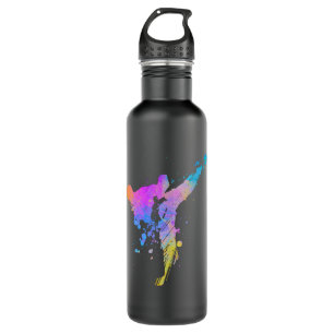 Tae Kwon Do Karate Colourful Silhouette for Girls 710 Ml Water Bottle
