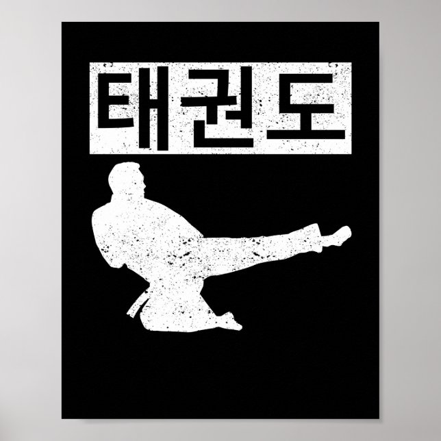 Tae Kwon Do Symbol Training Taekwondo Korean Poster (Front)