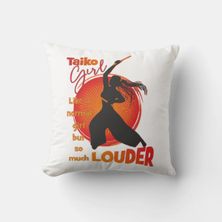 Tae Kwon Girl Dreadlocks Kiss Throw Pillow