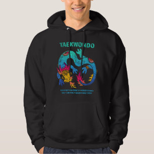 Taekwondo 5 Tenets Colorful Dragon Artwork Martial Hoodie