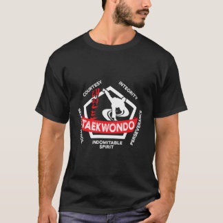 Taekwondo 5 Tenets Martial Arts Ata Itf Tae Kwon D T-Shirt