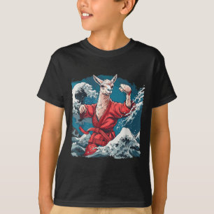 Taekwondo Alpaca Waves Kickboxing Judo Mma Alpaca T-Shirt