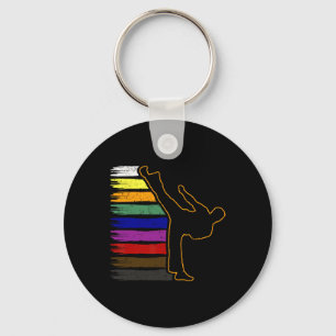 Taekwondo And Karate Black Belt Martial Art Studen Keychain