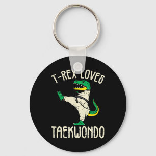 Taekwondo And Martial Arts T-rex I For Karate Girl Keychain