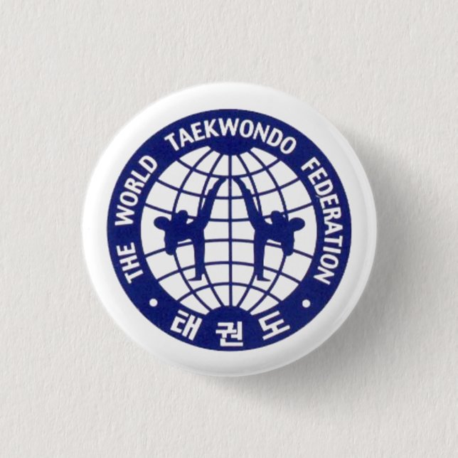 Taekwondo Badge 1 Inch Round Button (Front)