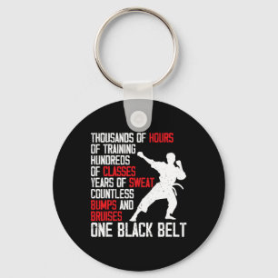 Taekwondo Black Belt Funny Karate Judo Martial Art Keychain