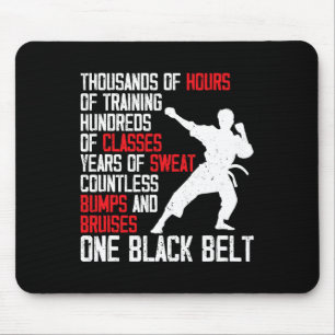 Taekwondo Black Belt Funny Karate Judo Martial Art Mouse Pad