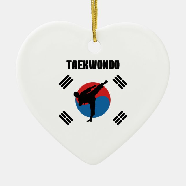 Taekwondo Ceramic Ornament (Front)