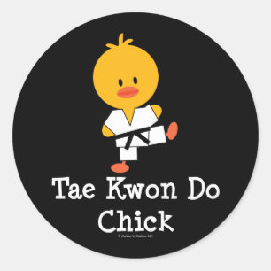 Taekwondo Chick Stickers