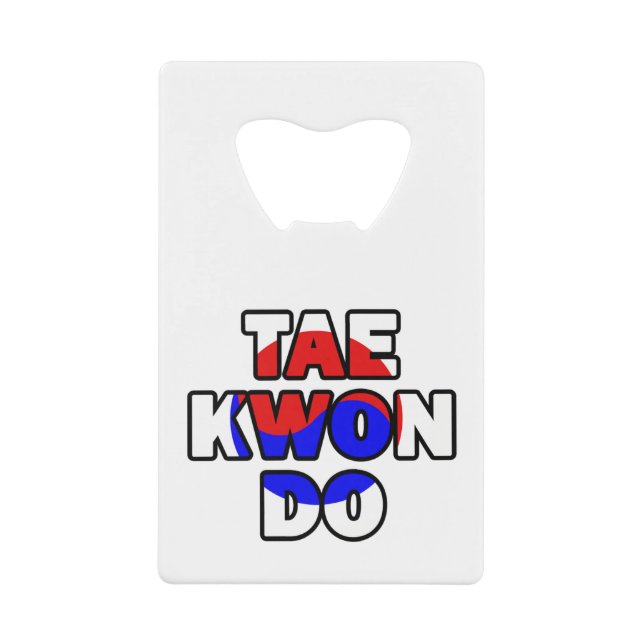 Taekwondo Credit Card Bottle Opener (Front)