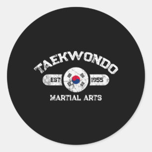 Taekwondo Established 1955 Tae Kwon Do Gift Classic Round Sticker