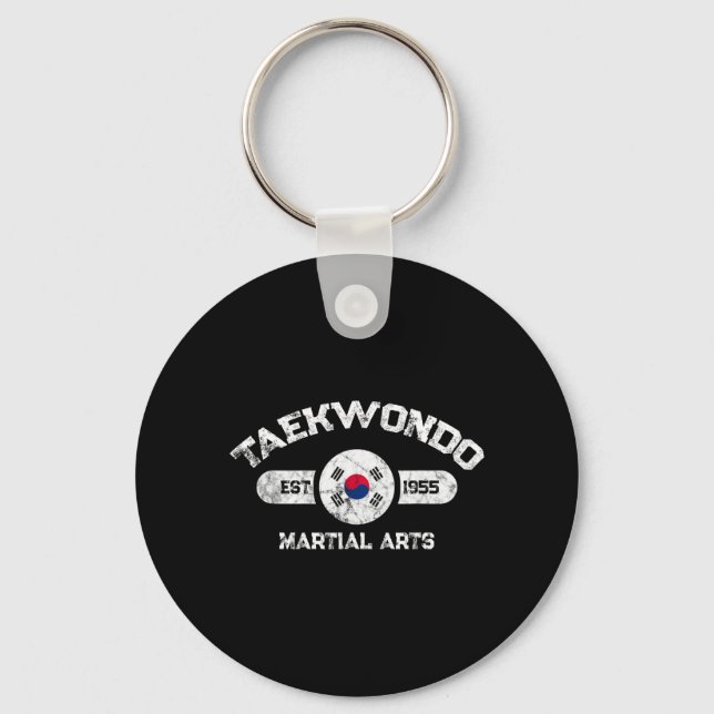 Taekwondo Established 1955 Tae Kwon Do Gift Keychain (Front)
