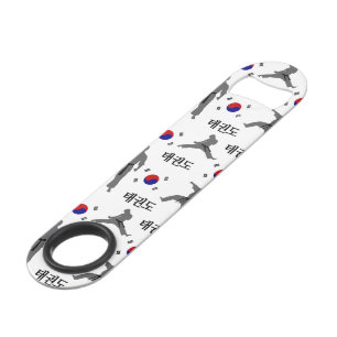Taekwondo Fighter Martial Art 태권도 South Korea Flag Bar Key