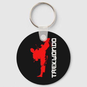 Taekwondo Fighter Martial Arts Free Head Kicks Keychain