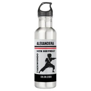 Taekwondo Girl Birthday Taekwondo Player Party  710 Ml Water Bottle
