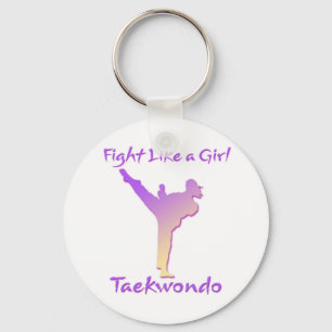 Taekwondo Girl Keychain