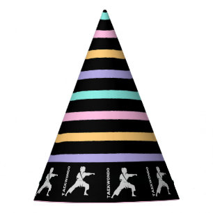 Taekwondo Girl Player Birthday Party Hat