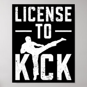 Taekwondo Girls Kids Karate Martial Arts Poster