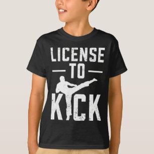 Taekwondo Girls Kids Karate Martial Arts T-Shirt
