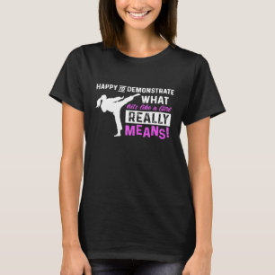 Taekwondo Hits Like A Girl Martial Arts T-Shirt