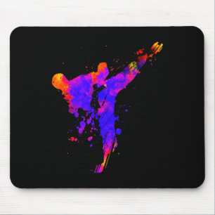 Taekwondo Jiu Jitsu Paint Splatters Kids Jujitsu J Mouse Pad