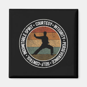 Taekwondo Karate 5 Tenets Martial Arts Uniform Magnet
