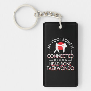 Taekwondo Karate Foot Bone Connected Head Keychain