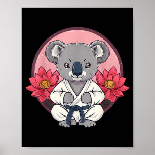 Taekwondo Koala Kickboxing Animall Jiu-Jitsu Kung Poster