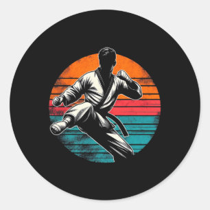 Taekwondo Korean Martial Tees Gifts For Kids Adult Classic Round Sticker