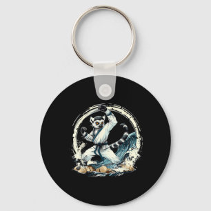 Taekwondo Lemur Kickboxing Animall Jiu-Jitsu Kung Keychain