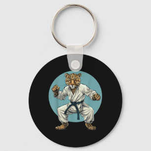 Taekwondo Leopard Kickboxing Animall Jiu-Jitsu Keychain