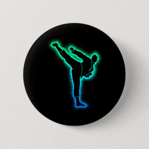Taekwondo Martial Arts Dad Men Boys Karate 2 Inch Round Button