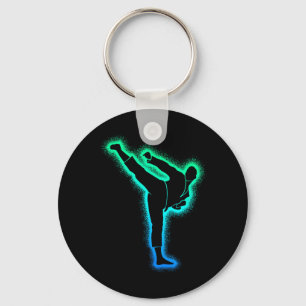 Taekwondo Martial Arts Dad Men Boys Karate Keychain