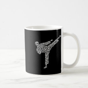 Taekwondo Martial Arts Typography Kids Men Boys Ka Coffee Mug