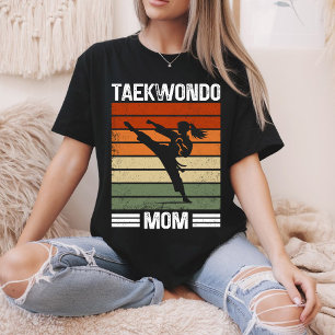 Taekwondo Mom Retro Martial Arts Mom Gift T-Shirt
