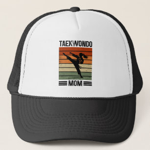 Taekwondo Mom Retro Martial Arts Mom Gift  Trucker Hat