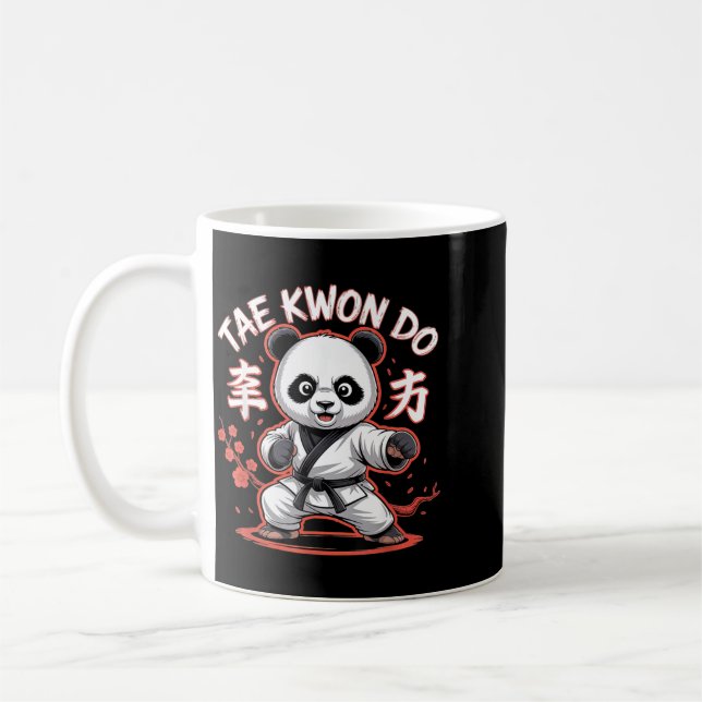 Taekwondo Panda - Funny Korean Tkd Coffee Mug (Left)