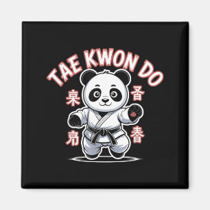 Taekwondo Panda Funny Korean Tkd Magnet