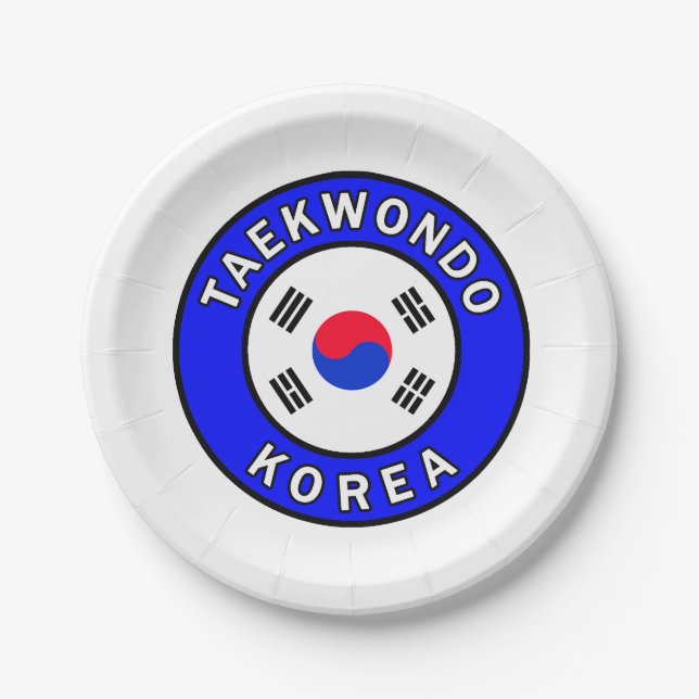 Taekwondo Paper Plate (Front)