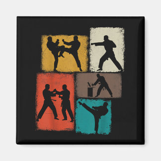 Taekwondo Practitioner Collage Men Kids Coach Magnet