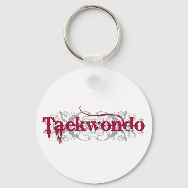 Taekwondo Red Keychain (Front)