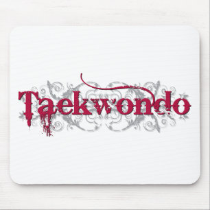 Taekwondo Red Mouse Pad