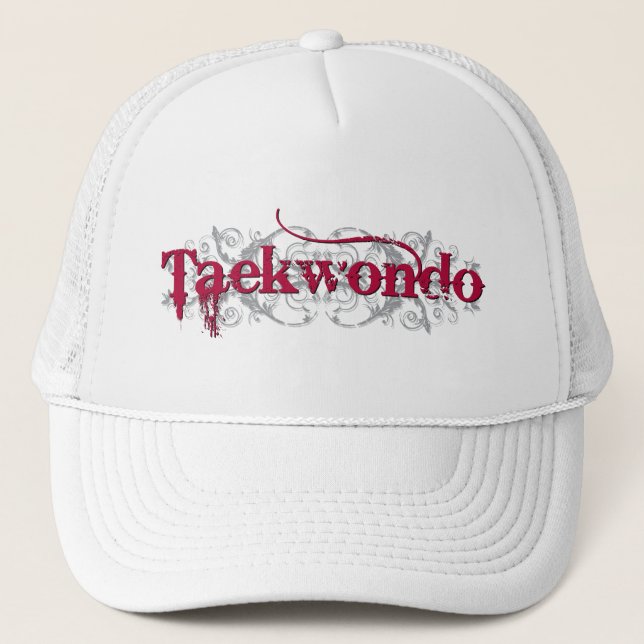 Taekwondo Red Trucker Hat (Front)